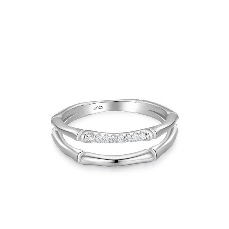 Women's Double-layer Bamboo Personality Ring