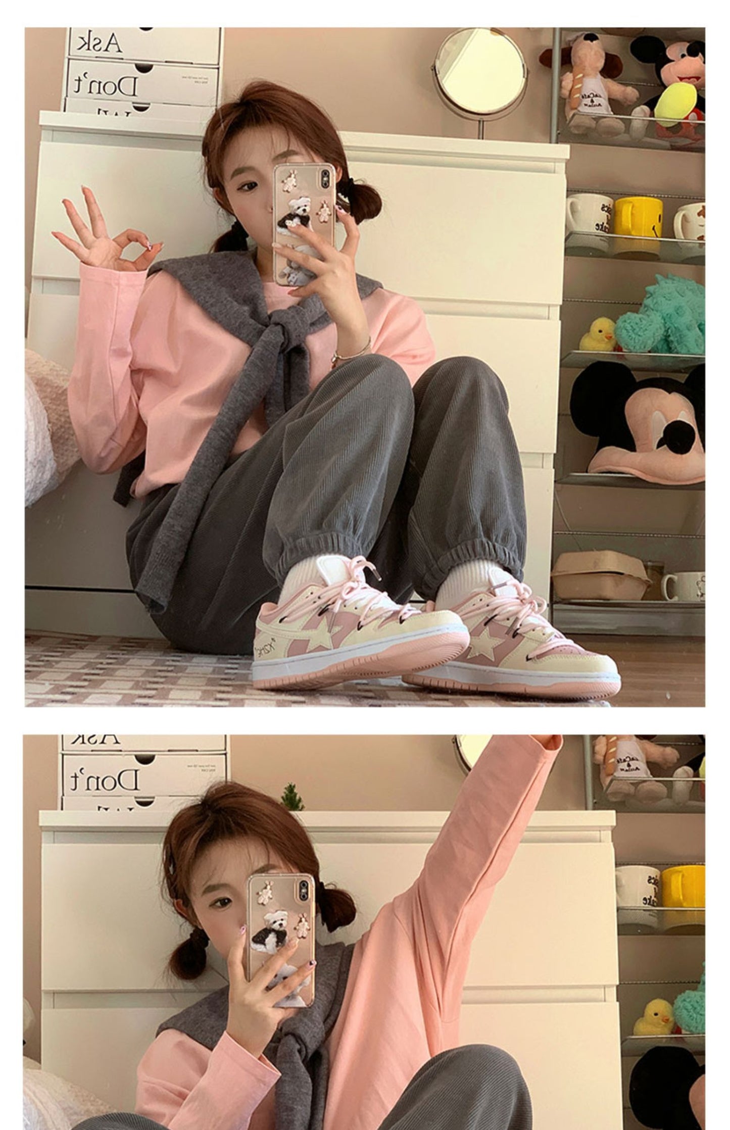 Zapatillas de deporte de estrella japonesa para mujer Ins Tide Wild primavera y otoño zapatos deportivos casuales suaves