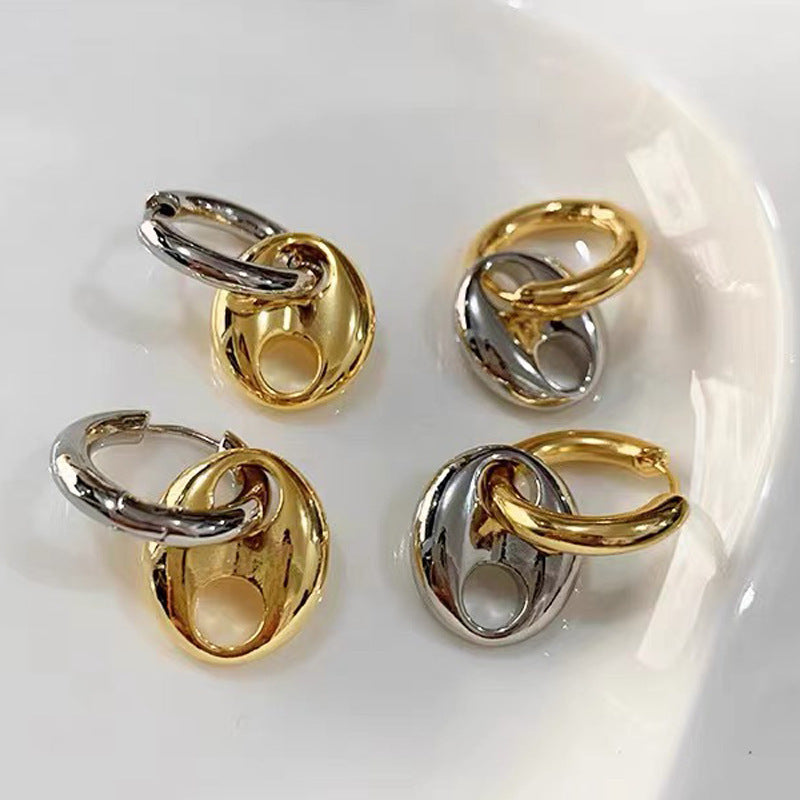Atmosphere High-grade Simple Bracelet Electroplated Earrings