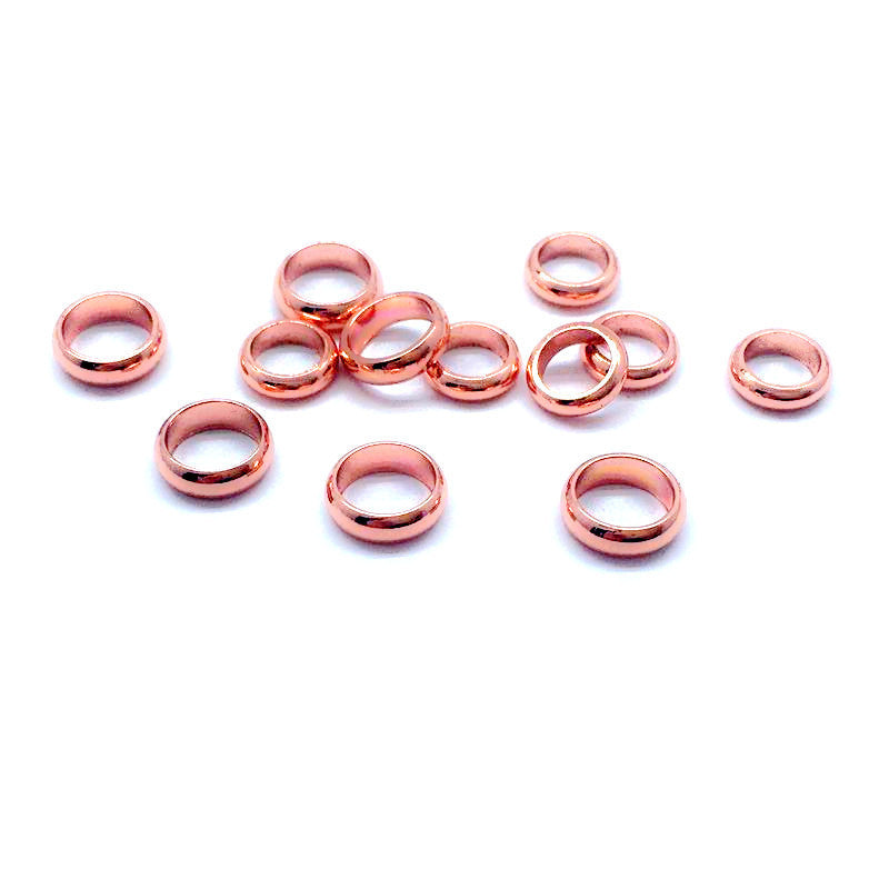 Stainless Steel Pearl Ring Spacer Beads Diy Ornament Accessories
