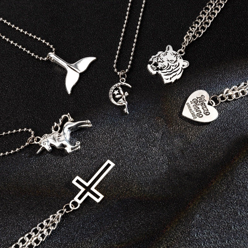 Collier chaîne en acier titane pour hommes