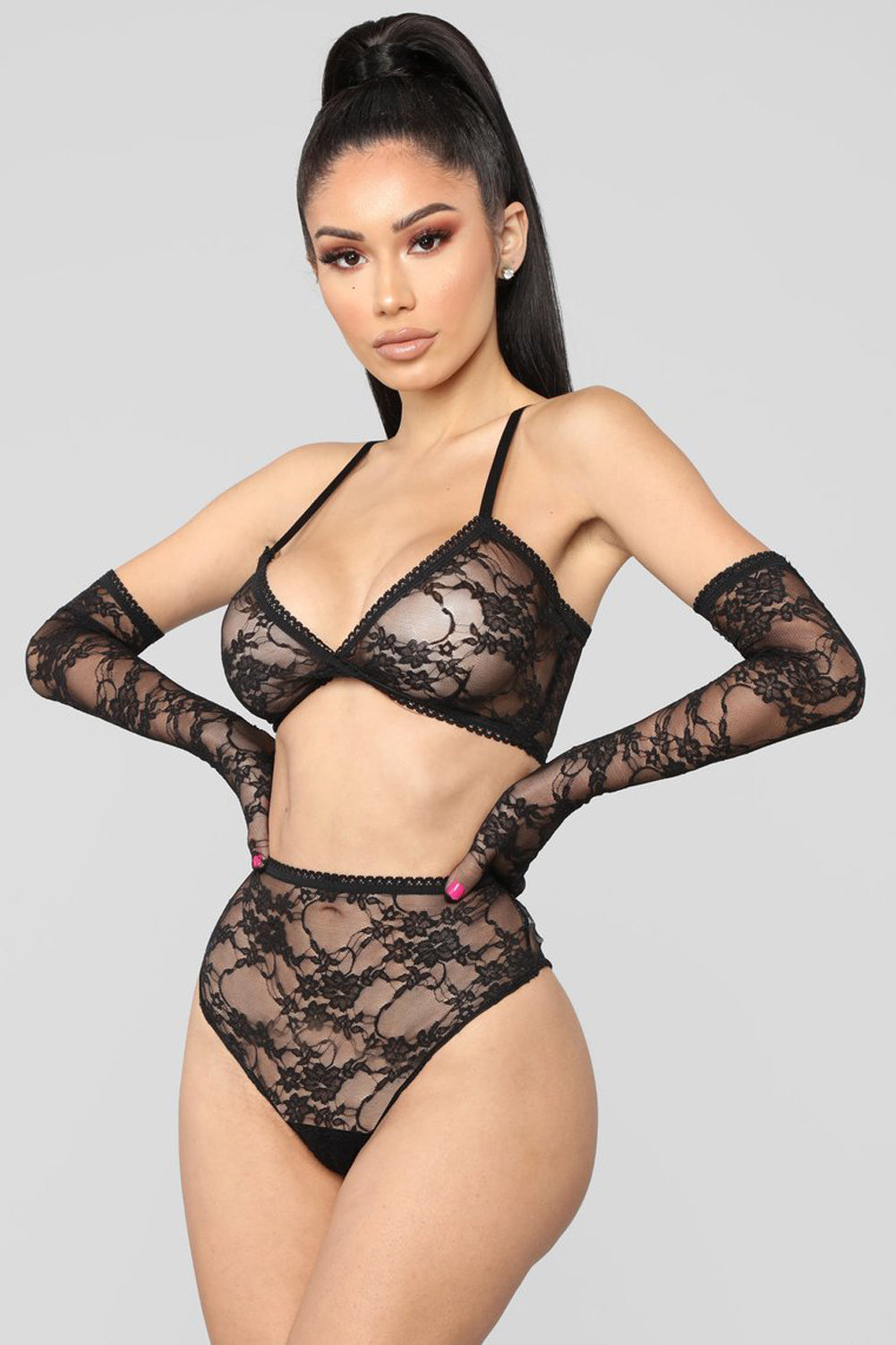 Camisón de encaje de lencería sexy