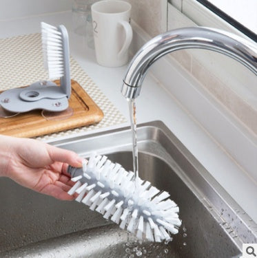 Brosse murale à aspiration créative, brosse de nettoyage de verre, tasse rotative de cuisine, tasse de thé, brosse de tasse