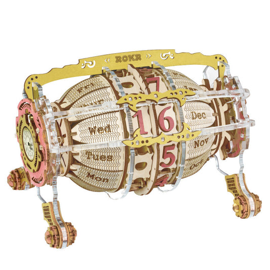 Robotime ROKR calendrier moteur temps 3d Puzzle en bois modèle jouets pour enfants enfants LC801
