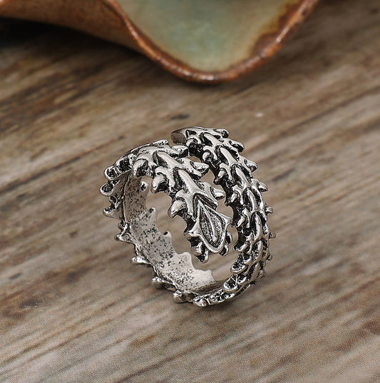 Alloy Retro Geometric Backbone Ring Opening Adjustable