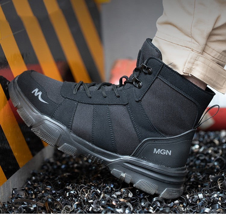 Labor Protection Shoes Anti-smash Anti-puncture Protective Shoes High Top