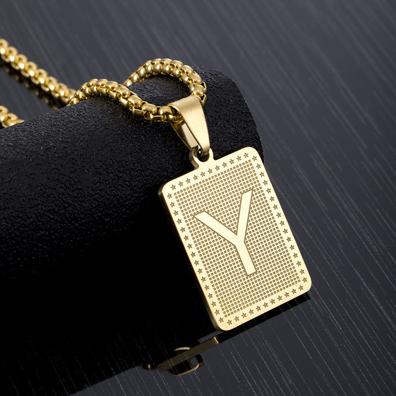 Women's Letter Fashion Stainless Steel Pendant Necklace