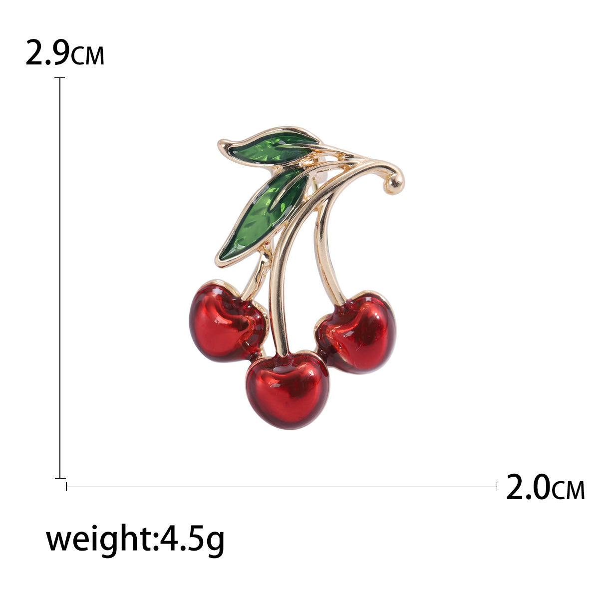 Accessoires vestimentaires Broche pour vêtements Cerise dégoulinante rouge