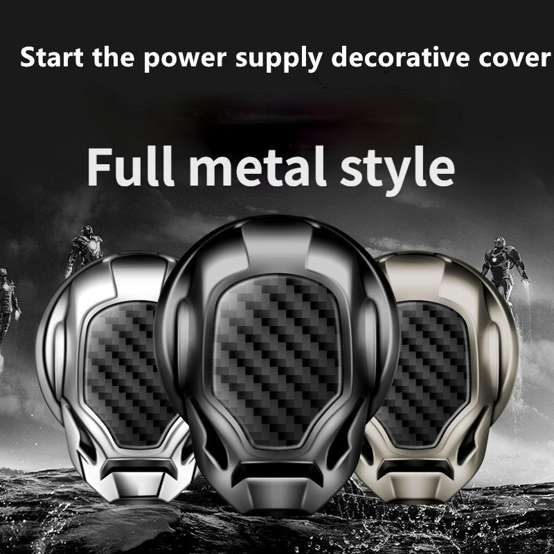 Car Interior Modification One-click Start Decoration Sticker Button Protective Cover