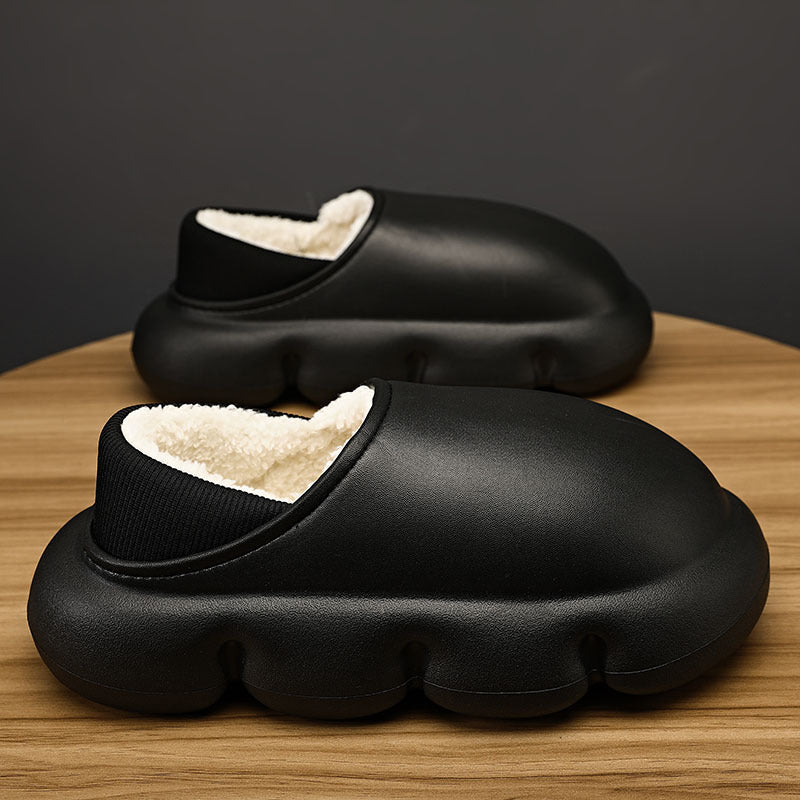 Chaussures d'hiver en coton à pain pour couple, plateforme et chaussures en velours imperméables