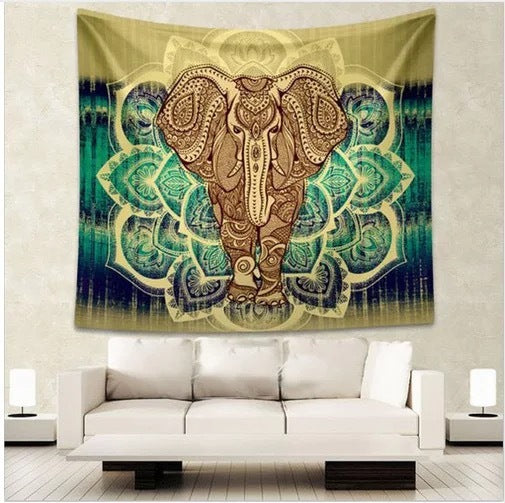 Tapisseries mandala éléphant