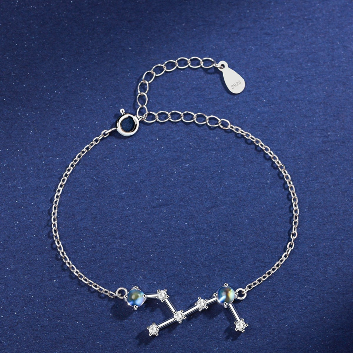 Bracelet pierre de lune Lucky Twelve Constellation pour femme