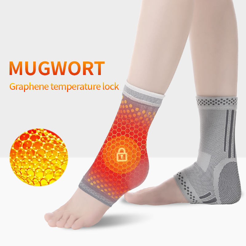Attelle de cheville en graphène, support de cheville chaud, manchon de compression de la cheville, chaussettes pour entorse de la cheville, manchon de compression – Support de cheville pour femmes et hommes – Attelle de cheville pour tendinite et arthrite