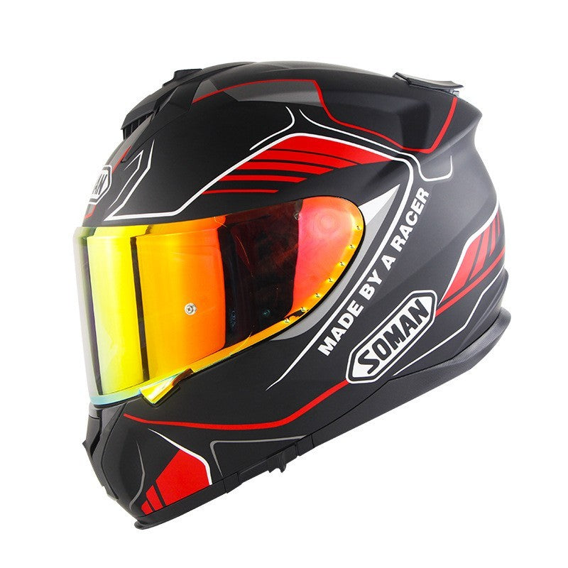 Casque intégral de moto, casque de moto à Double lentille, couverture complète