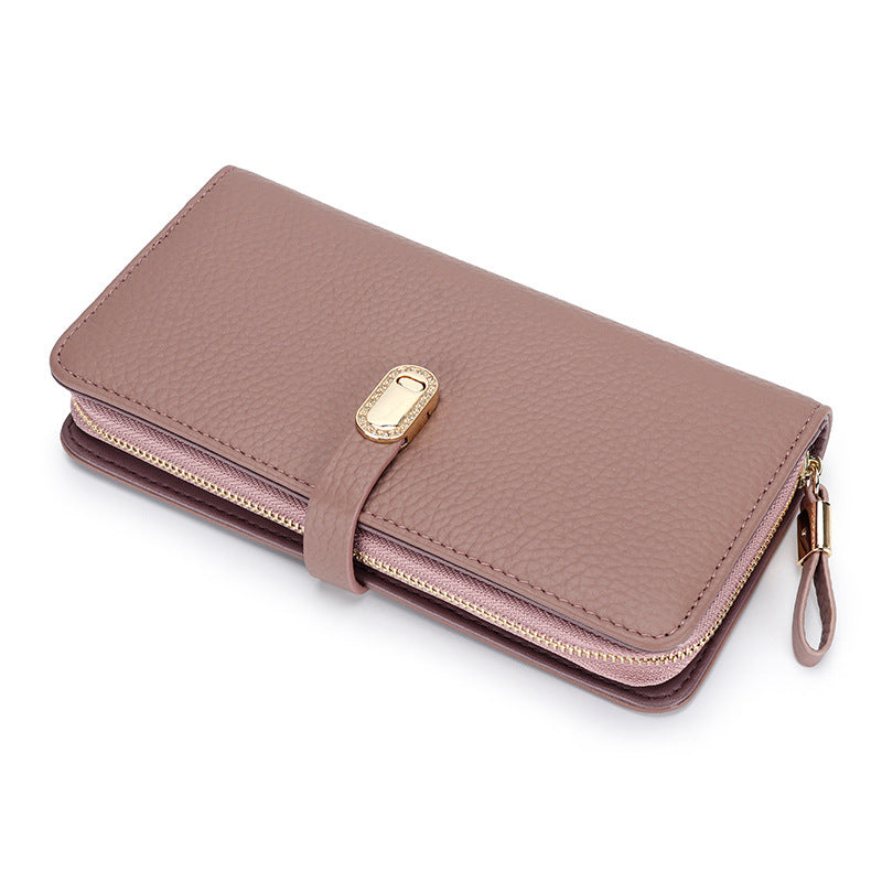 Bolso grande con cremallera y patrón, soporte para teléfono, gran capacidad