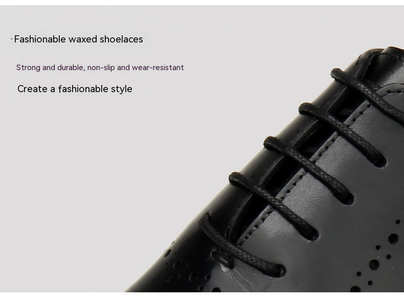 Chaussures en cuir pour hommes, chaussures britanniques à bout pointu, vêtements de cérémonie, à lacets