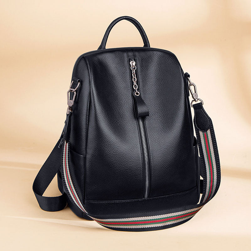 Sac à dos de mode de style coréen de grande capacité de banlieue de peau de vache de première couche