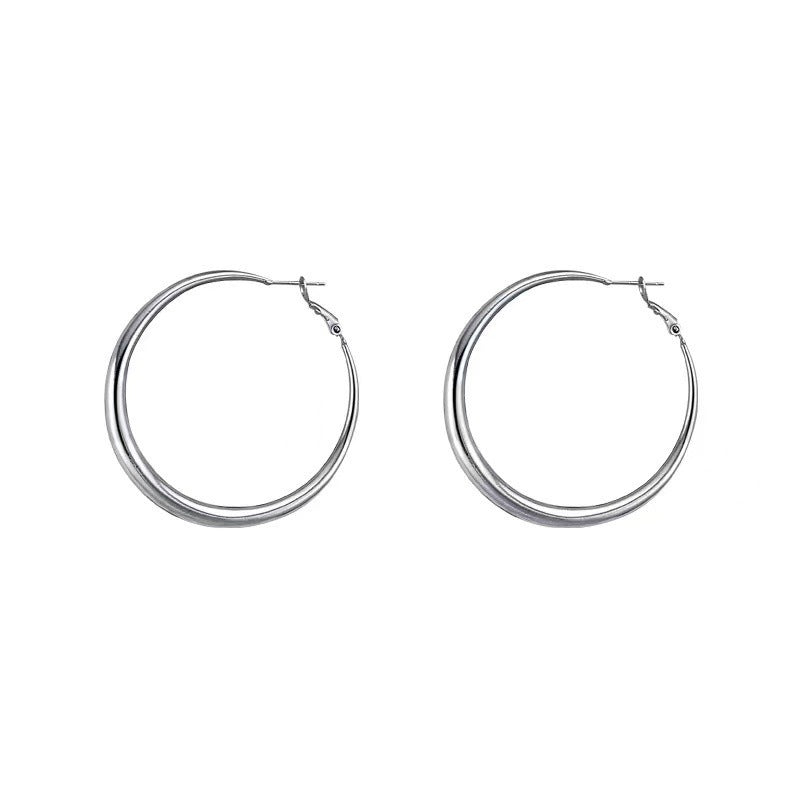 Mode Ins Simple Femme Grand Cercle Boucles D'oreilles