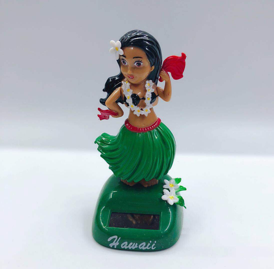 Accessoires de voiture pour fille hawaïenne, balançoire solaire