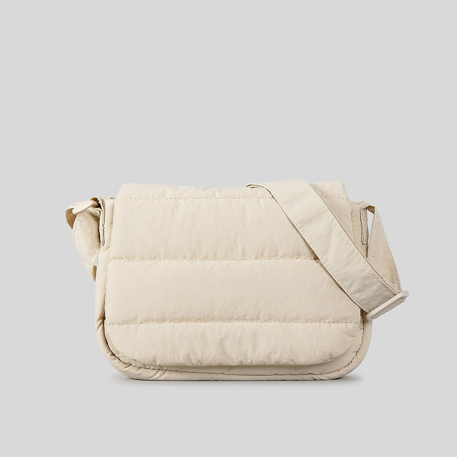 Sac à bandoulière matelassé à large bandoulière, à rabat simple et léger, Design d'intérêt particulier