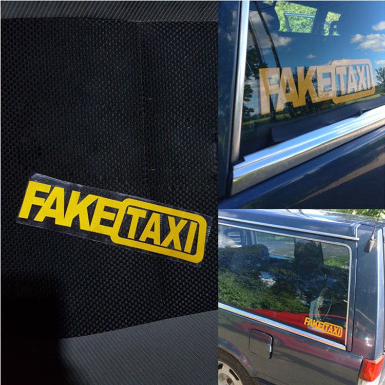 Autocollant drôle de voiture de signe de dérive de faux taxi