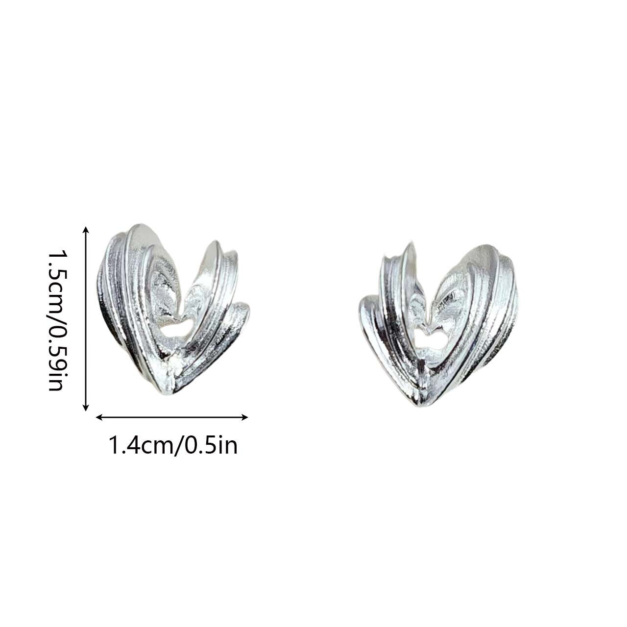 Sterling Silver Needle European And American Irregular Metal Ear Studs