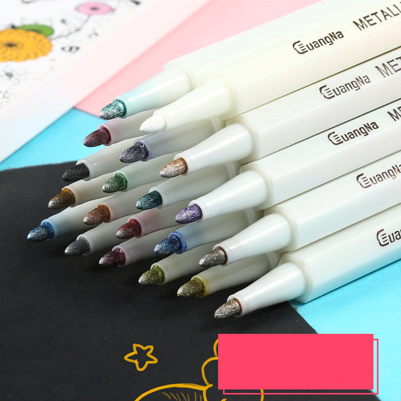 Color black card album color metal pen