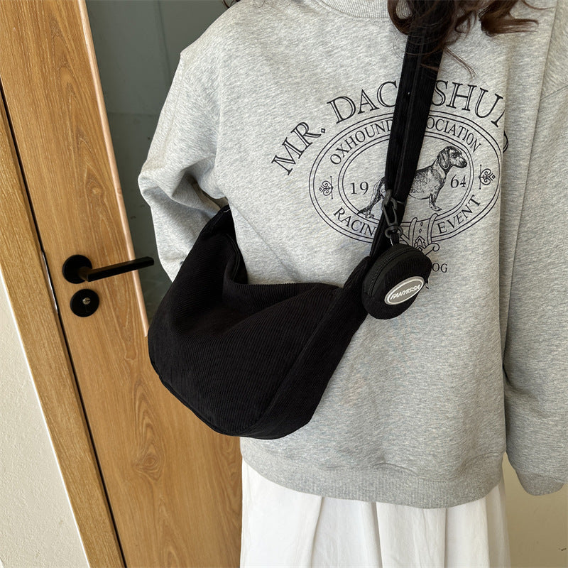 Sac messager à bandoulière simple de style coréen pour femmes