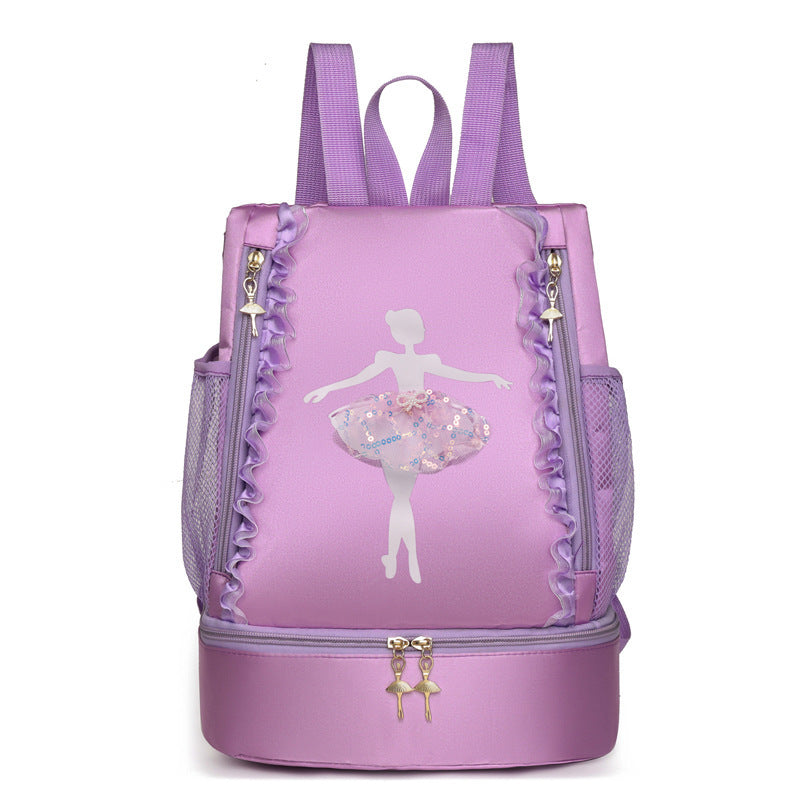 Mochila de baile con hombro para niños Mochila escolar de ballet latino