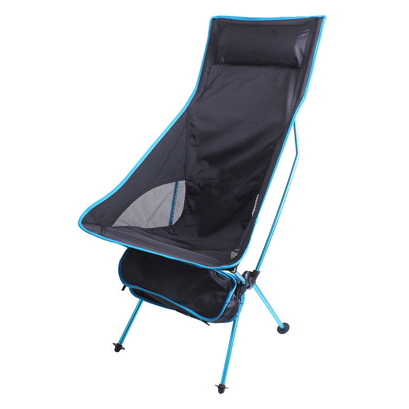 Silla de pesca plegable al aire libre grande con almohada