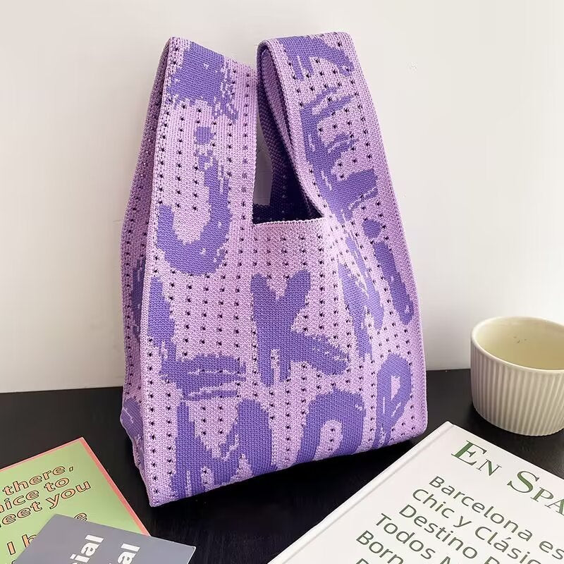 Women's Fashionable Large-capacity Striped Portable Storage Bag