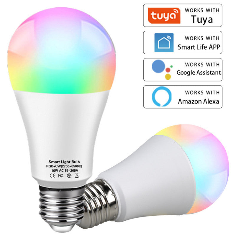 Luz de bombilla WiFi de bombilla LED RGB de color Tuya