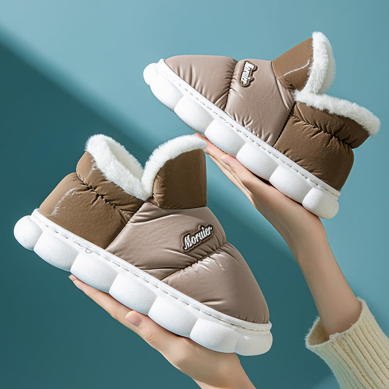 Sacs pour enfants et chaussures chaudes antidérapantes pour Couple épaissies doublées de polaire