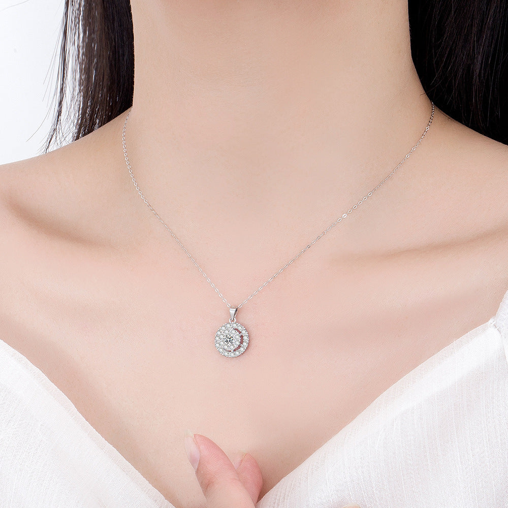 Collier rotatif en argent Sterling, Simple, gracieux, abordable, luxe, Niche, conception originale, chaîne de clavicule