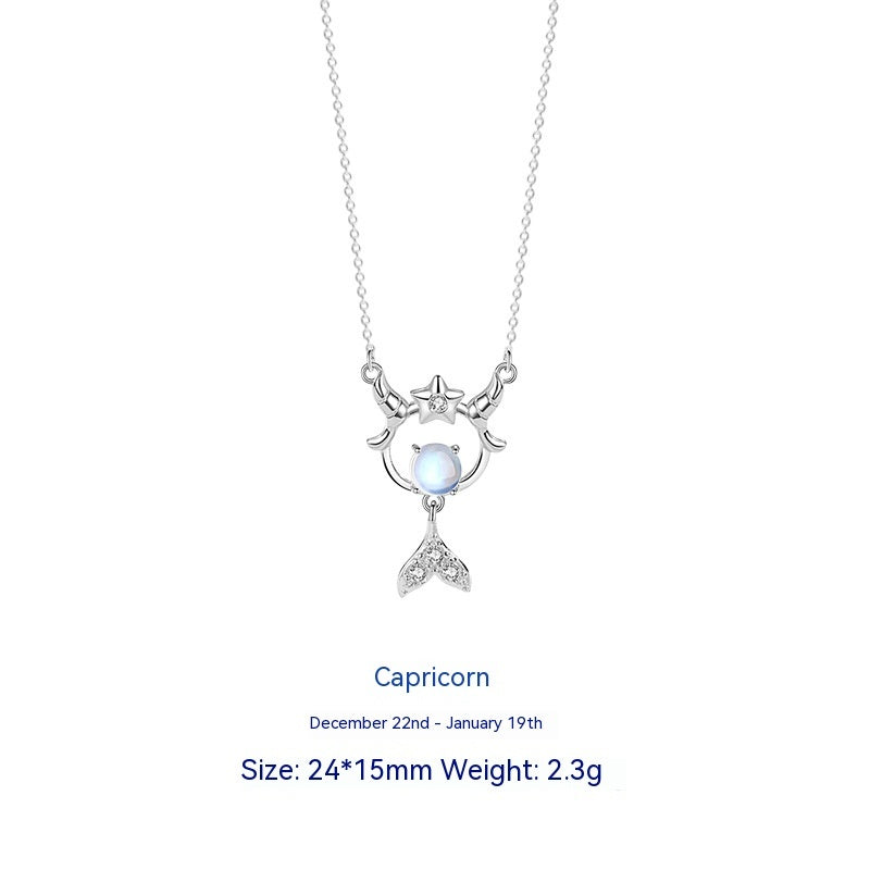 Collier en argent Sterling 925 avec douze constellations pour femmes, Design d'intérêt particulier, luxe léger
