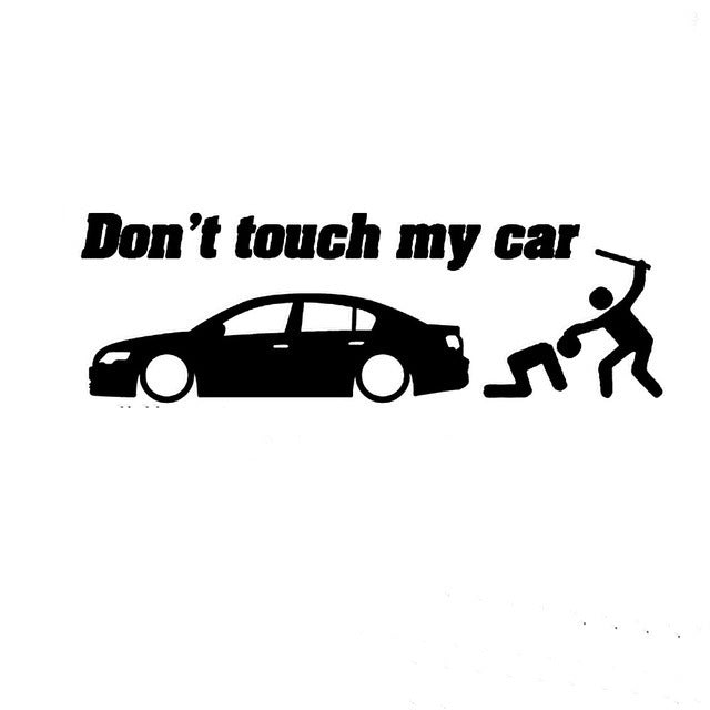 Don't Touch My Car Reflective Bumper Sticker