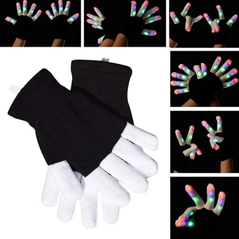 Gants lumineux LED Gants lumineux arc-en-ciel
