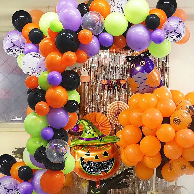 Conjunto de globos de látex para decoración de fiesta de Halloween