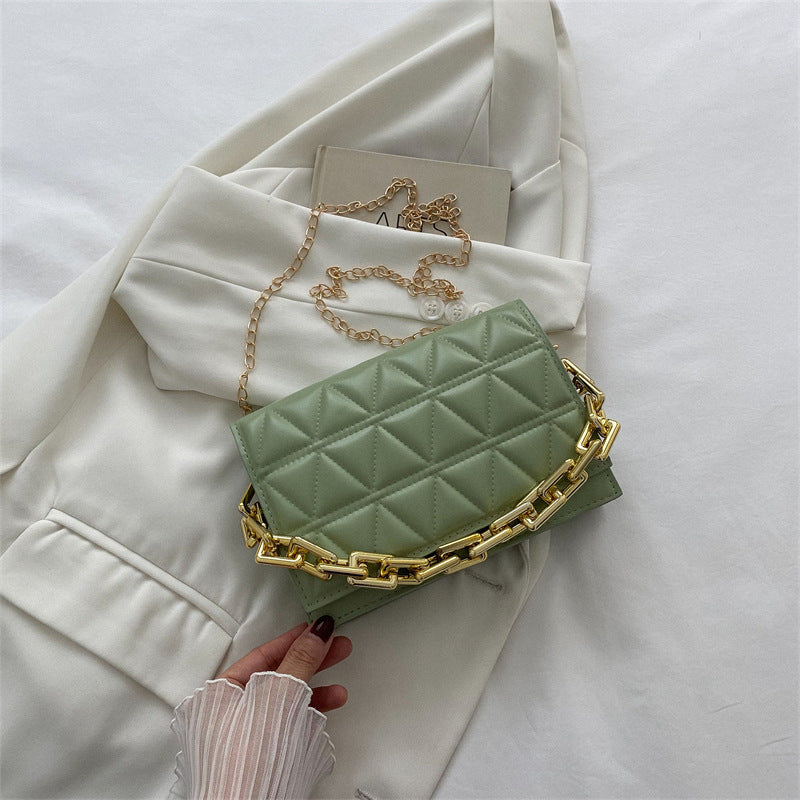 Sac à bandoulière à chaîne simple de couleur unie