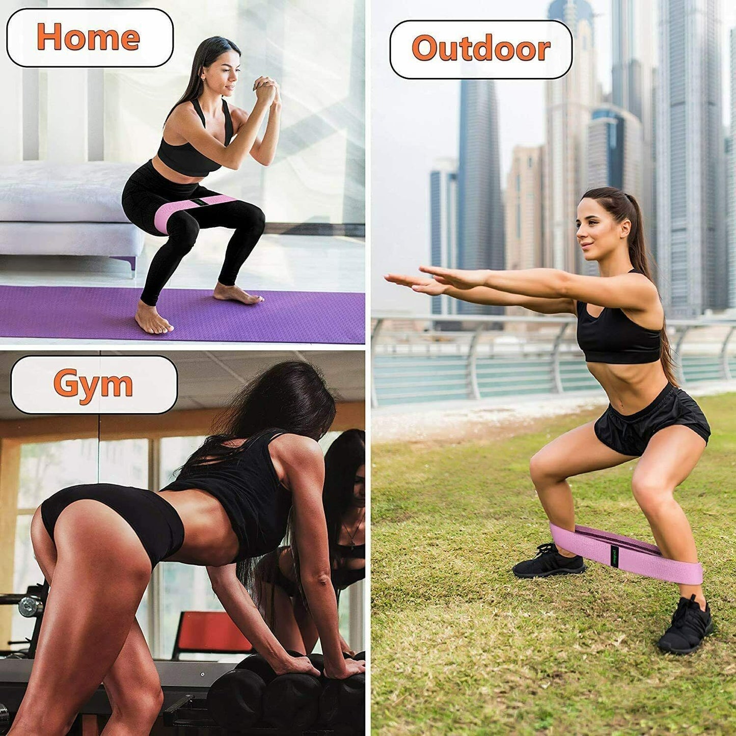 Bandes de résistance d'entraînement, ensemble de boucles, Fitness, Yoga, jambes et fesses, bande d'exercice