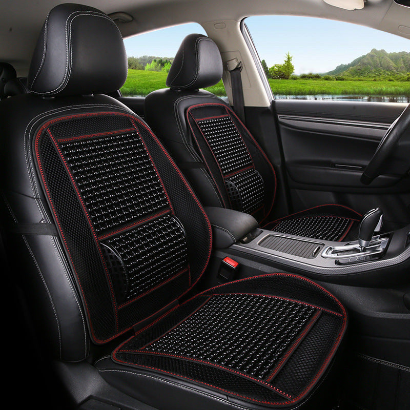 New Summer Imitation Wood Bead Bamboo Slice Cushion Breathable Cool Cushion Conjoined Wood Bead Summer Cushion