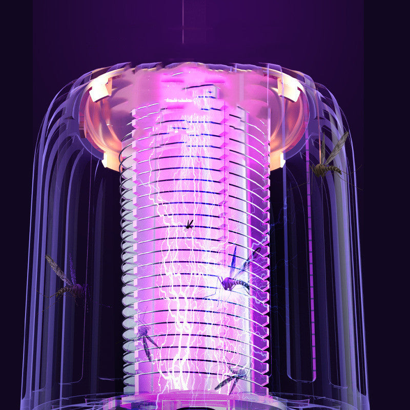 Lámpara silenciosa para matar mosquitos con succión de descarga eléctrica