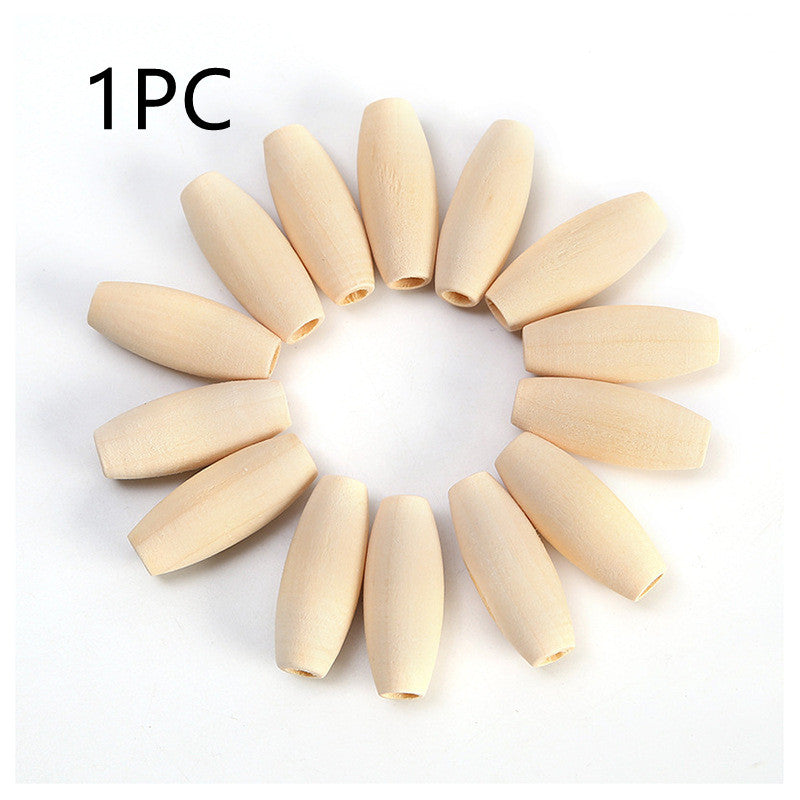 Ornament Accessories Oval Wooden Bead Beaded Pendant Necklace Ornament Children's Toys