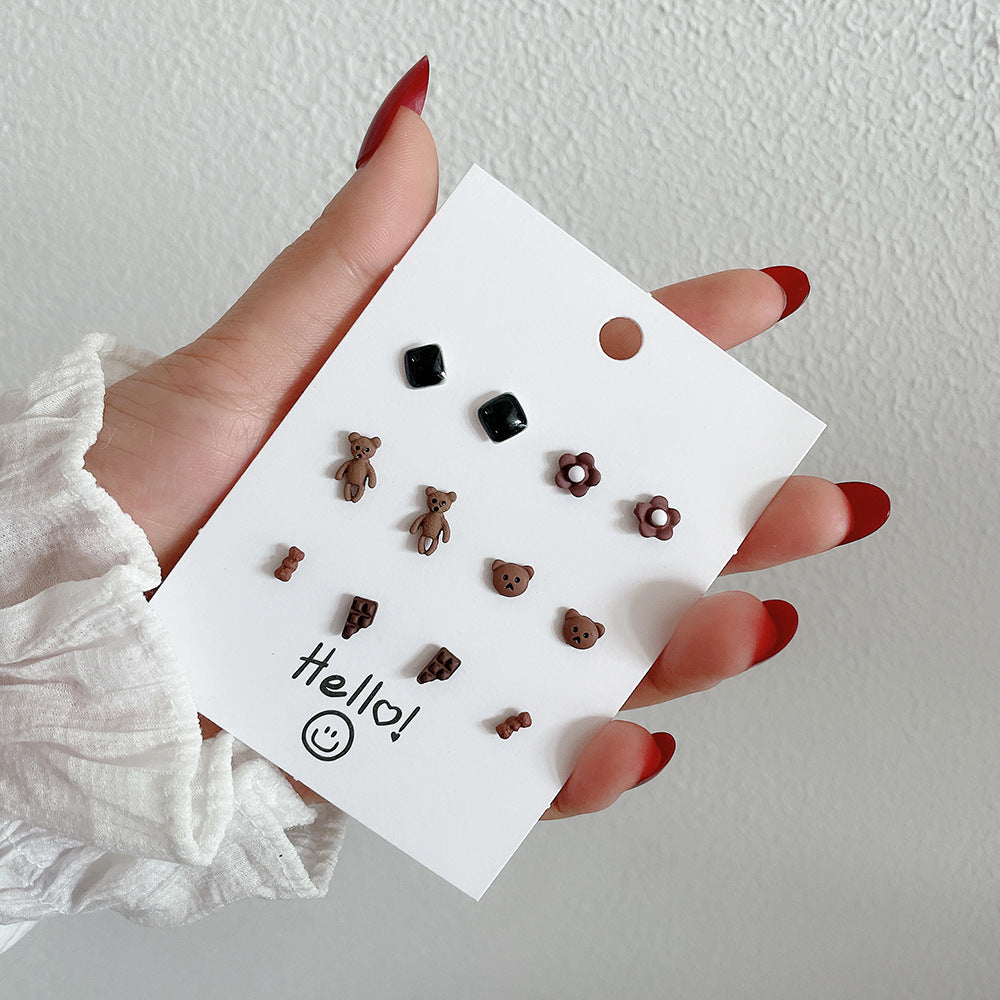 Boucles d'oreilles à tige en argent sterling pour femme
