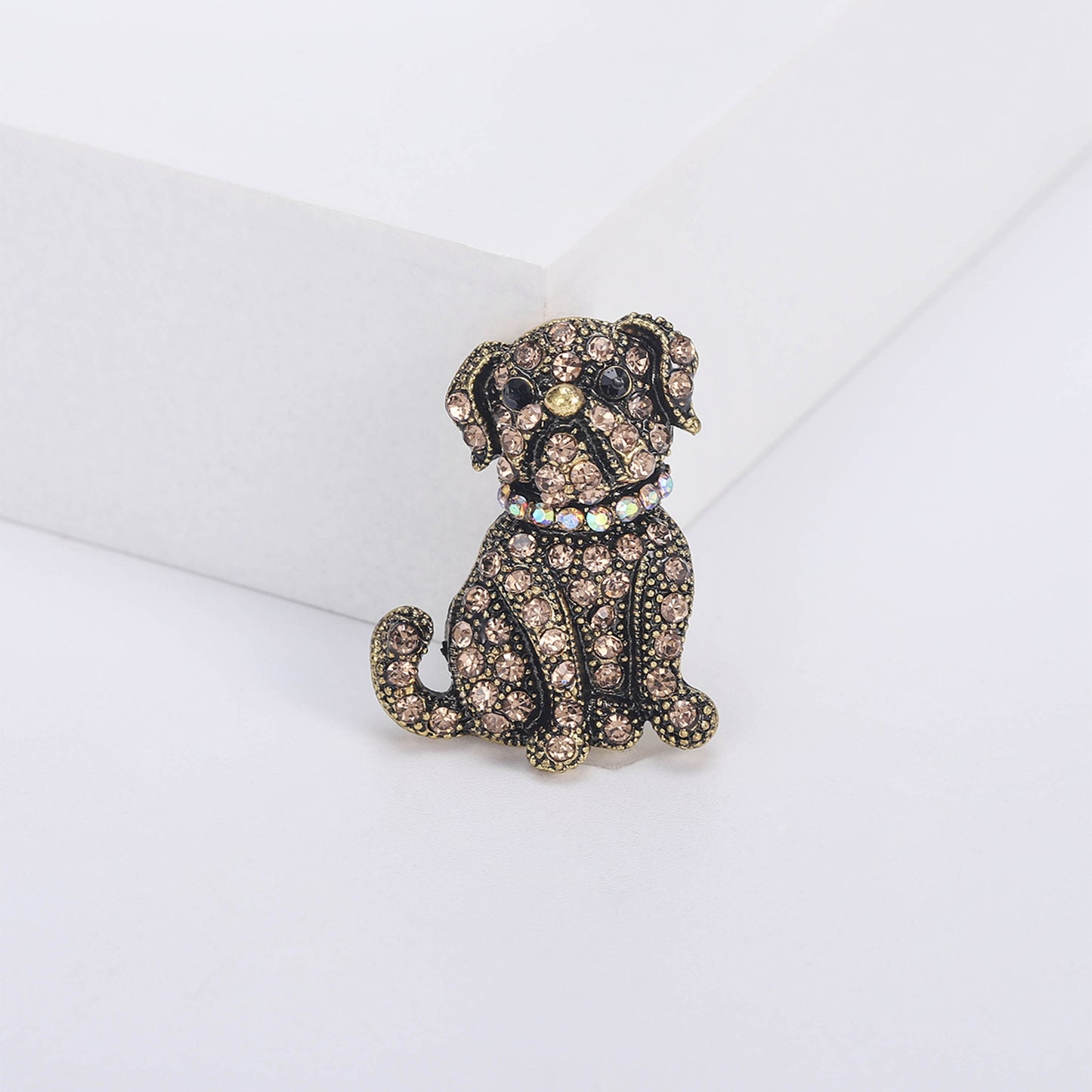 Broche créative en diamant d'eau pour animaux