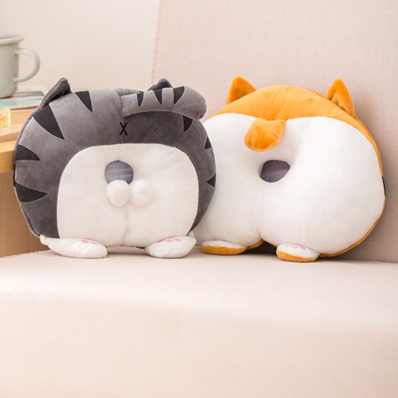 Couverture de tissu de voiture de pompage de tissu en peluche de voiture créative Corgi Ass