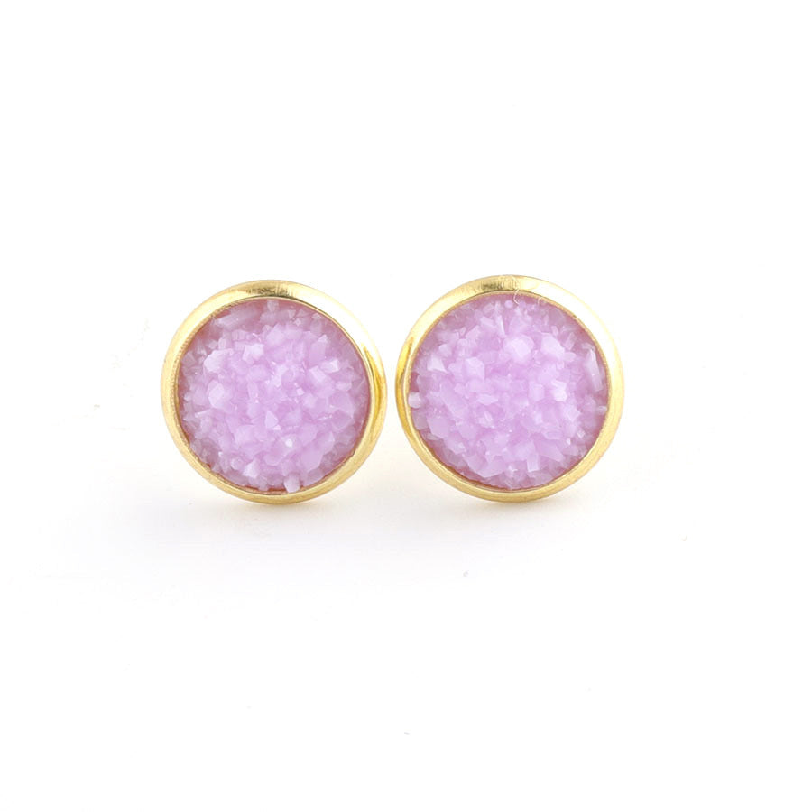 Boucles d'oreilles à tige étoilées en acier inoxydable plaqué or