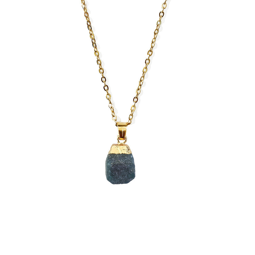 Collier Naturel Taillé Avec Pendentif Pierre Originale