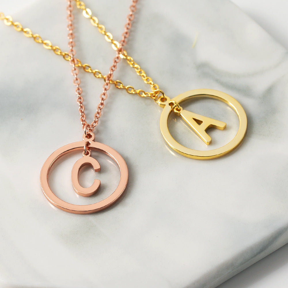 Collier de lettres polyvalent en cuivre