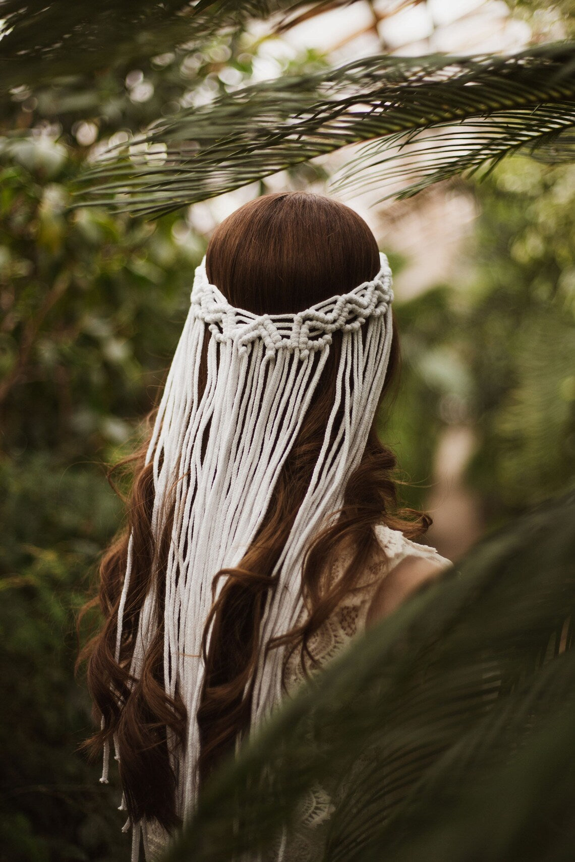 Bandeau décoratif en corde de cheveux en voile